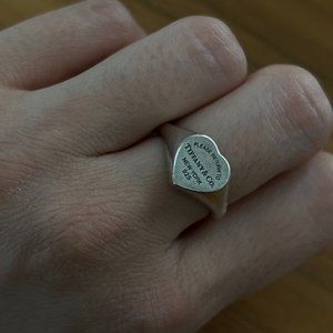 Return to Tiffany Silver Ring Size 7